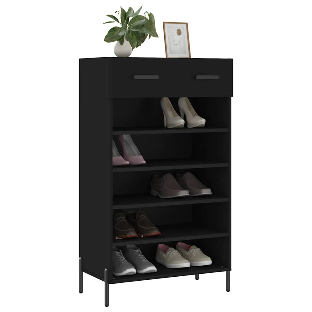 Vidaxl schoenenkast 60x35x105 cm bewerkt hout zwart