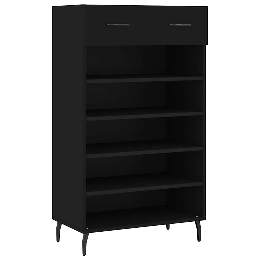 Vidaxl schoenenkast 60x35x105 cm bewerkt hout zwart