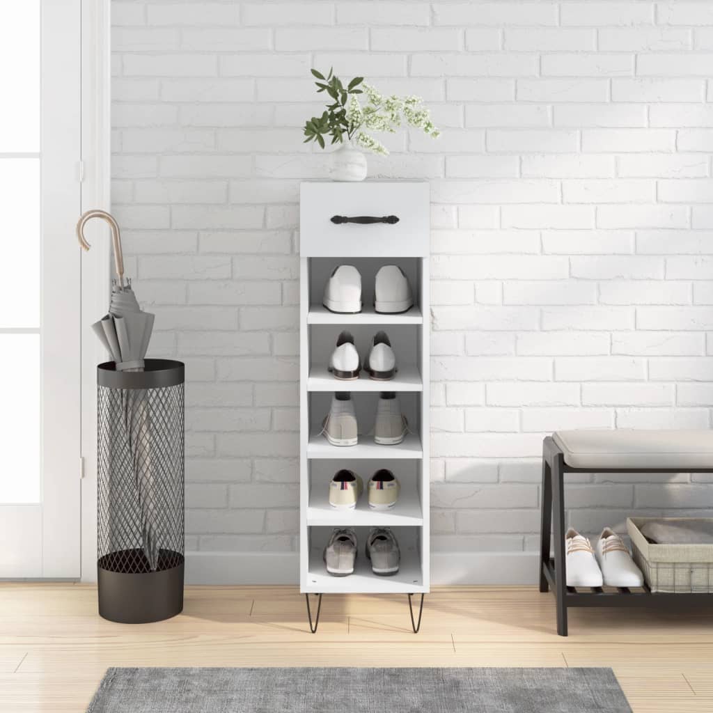 Vidaxl schoenenkast 30x35x105 cm bewerkt hout wit
