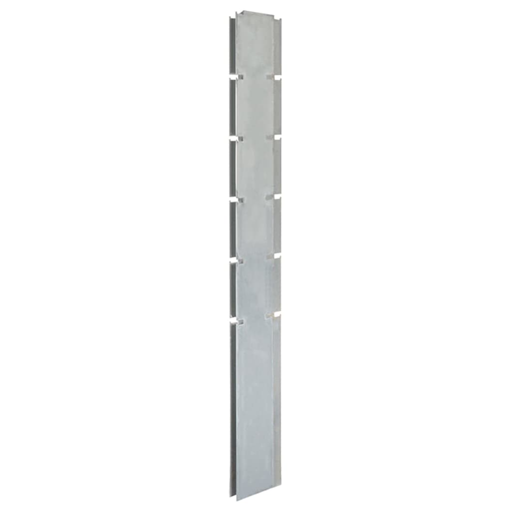 VidaXL Schuttingpalen 30 st 160 cm gegalvaniseerd staal zilverkleurig
