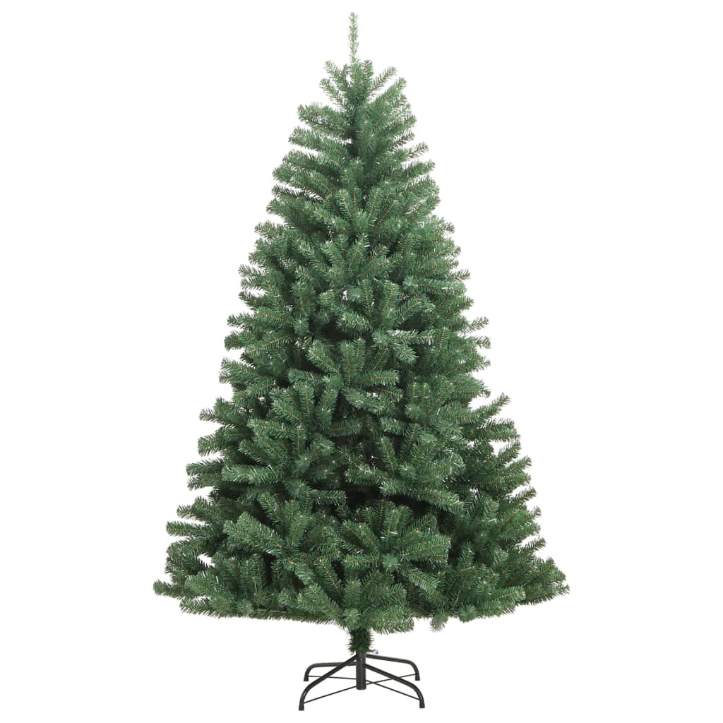 Vidaxl kunstkerstboom met scharnieren en standaard 210 cm groen
