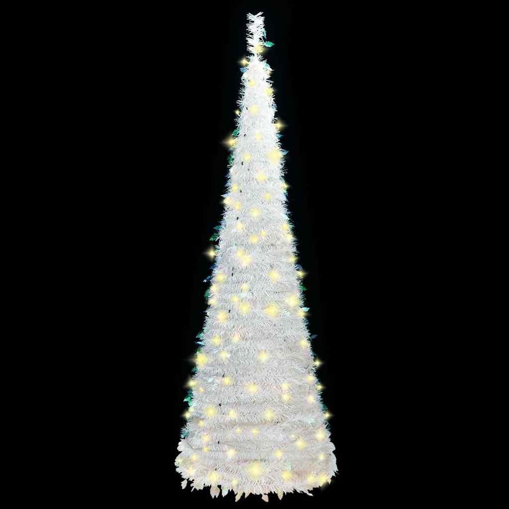 Vidaxl kunstkerstboom pop-up 150 led's 180 cm wit