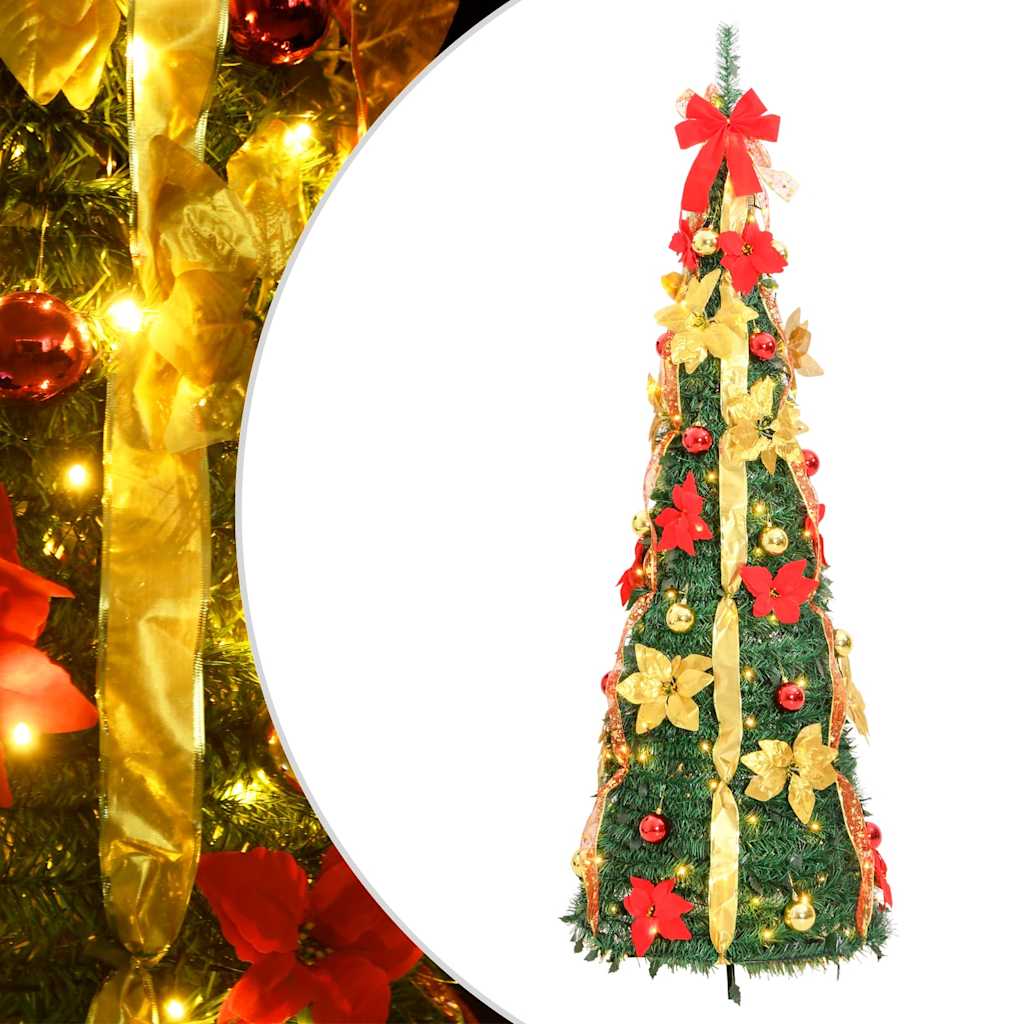 Vidaxl kunstkerstboom pop-up 200 led's 210 cm groen