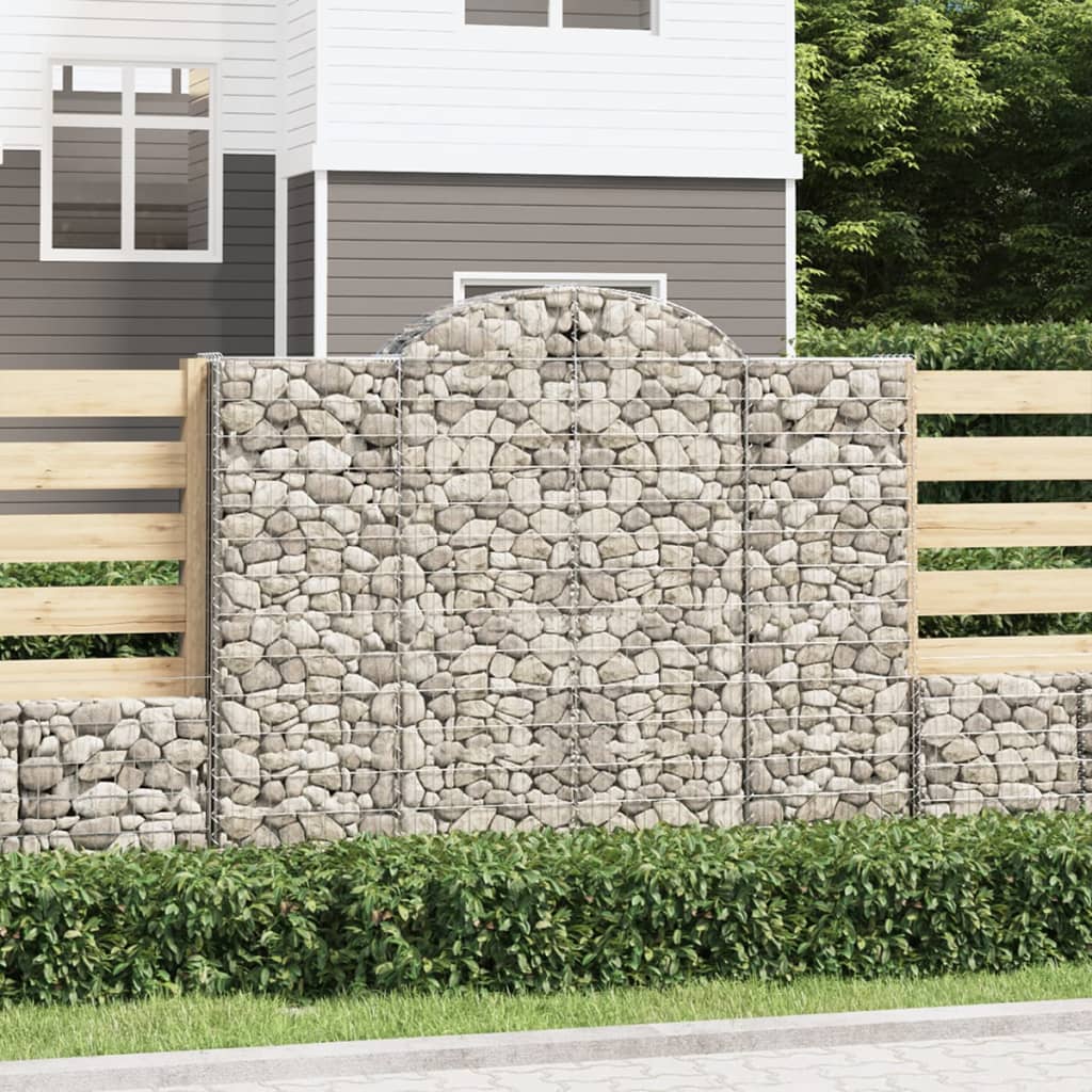 VidaXL Schanskorven 8 st gewelfd 200x30x160 180 cm ijzer