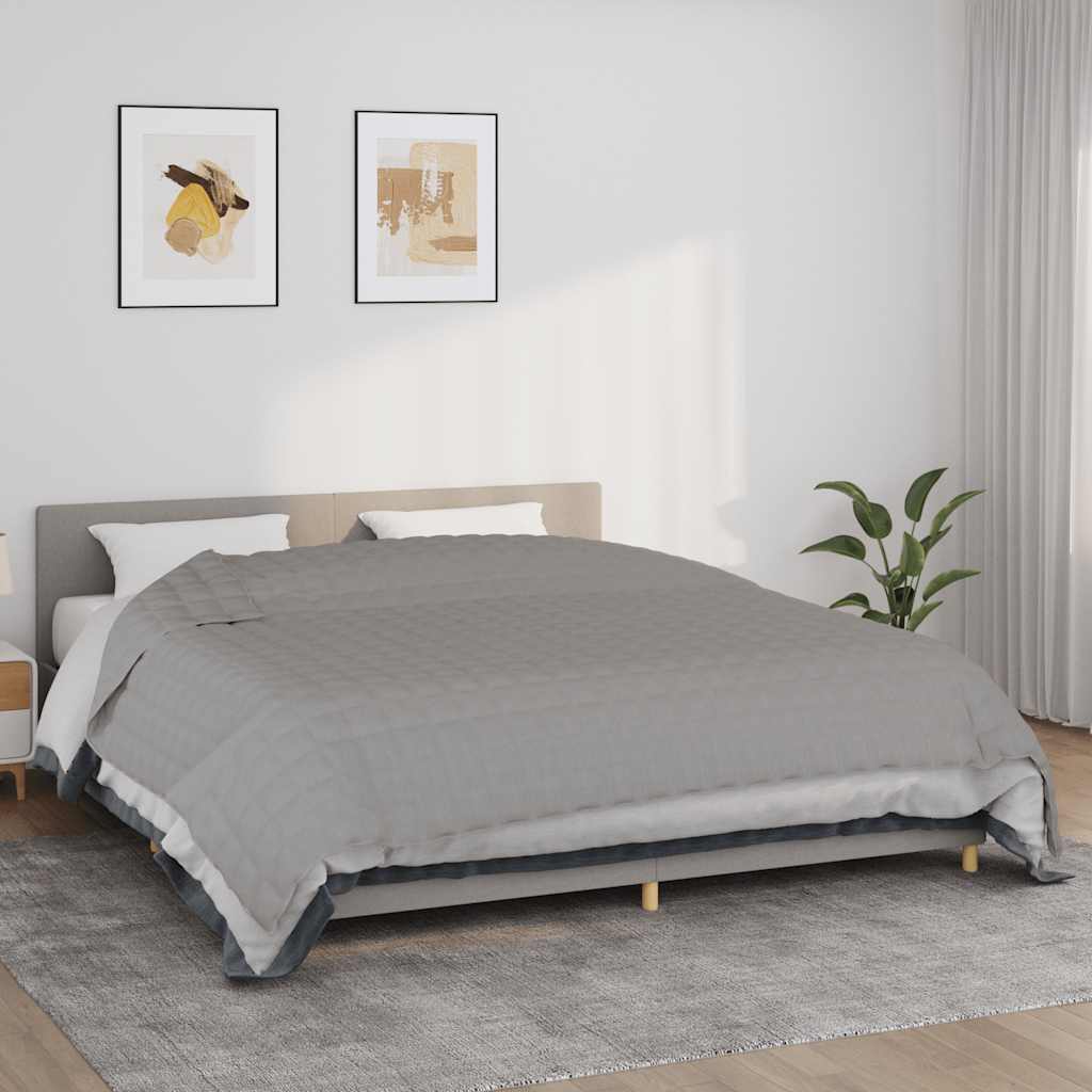 Vidaxl verzwaringsdeken 220x260 cm 15 kg stof grijs