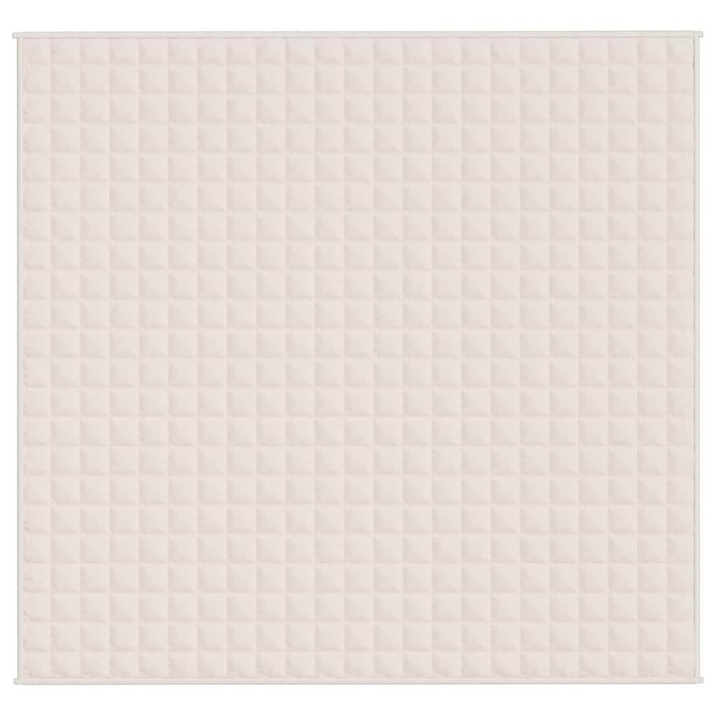 Vidaxl verzwaringsdeken 220x235 cm 11 kg stof lichtcrèmekleurig