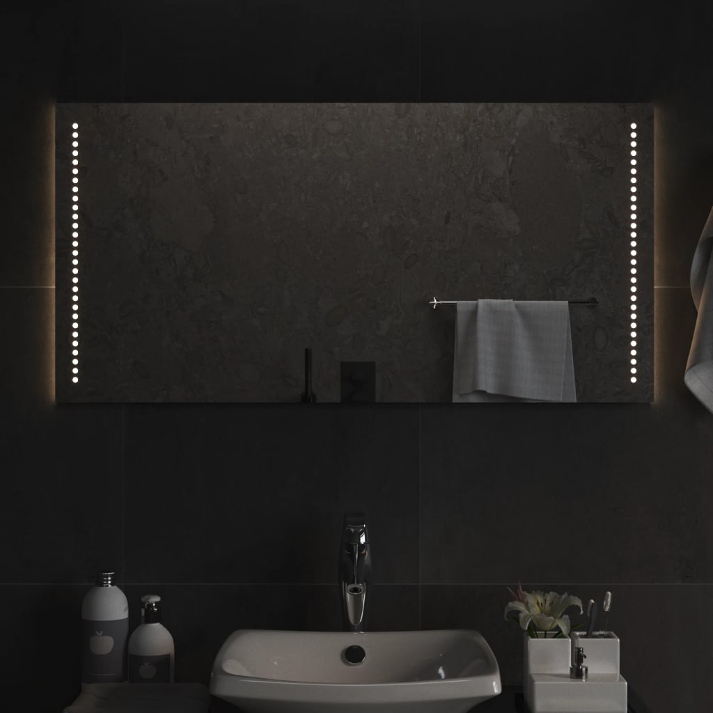 Vidaxl badkamerspiegel led 50x100 cm