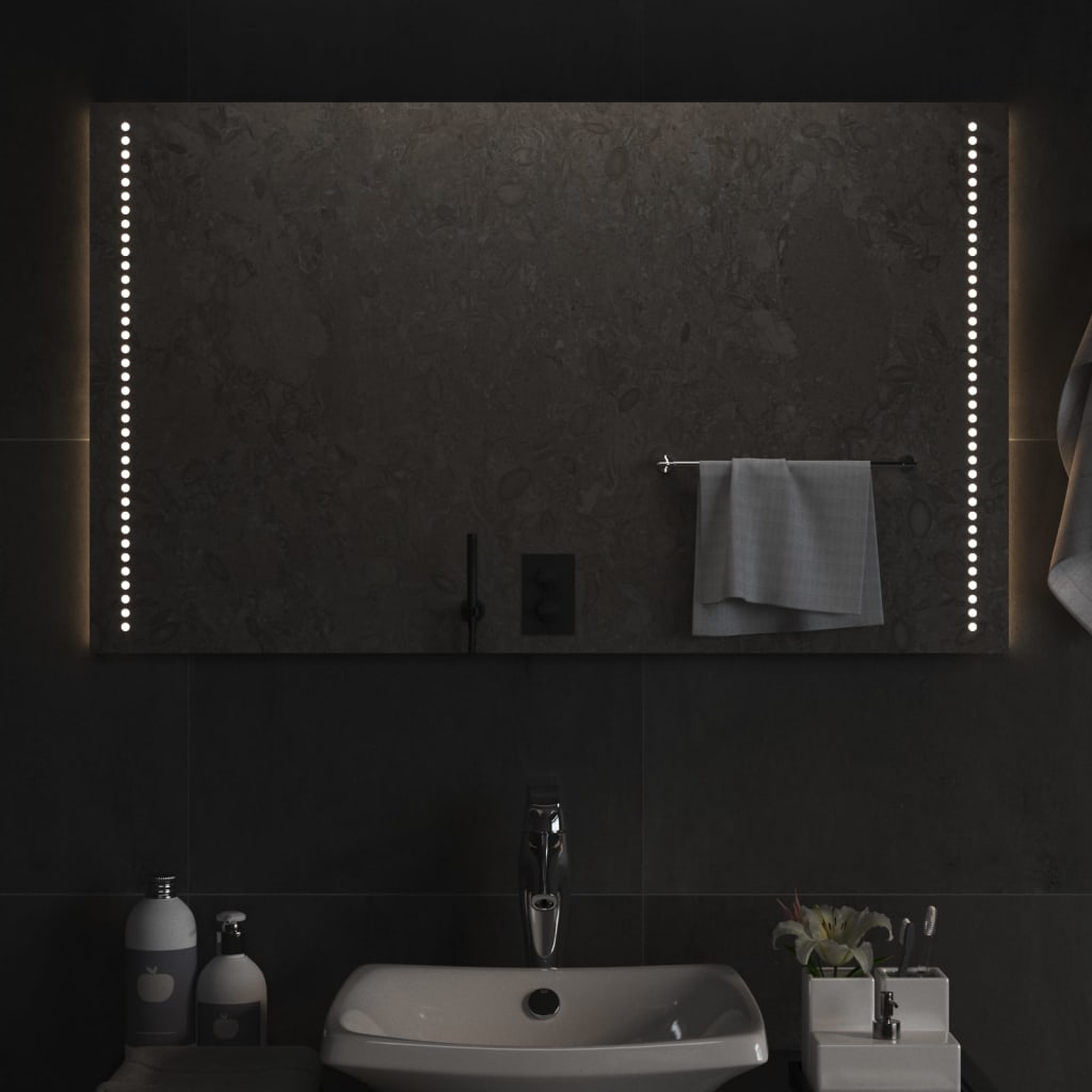 Vidaxl badkamerspiegel led 60x100 cm