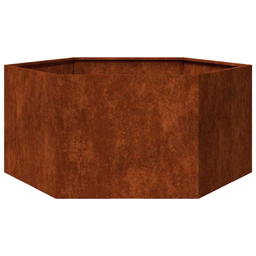 Vidaxl plantenbak roestig 90x90x45 cm cortenstaal
