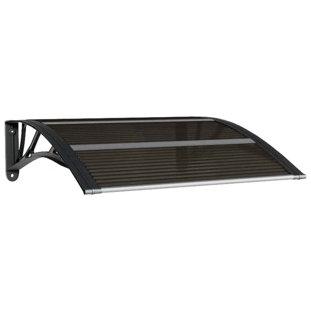 Vidaxl deurluifel zwart 80x75 cm polycarbonaat