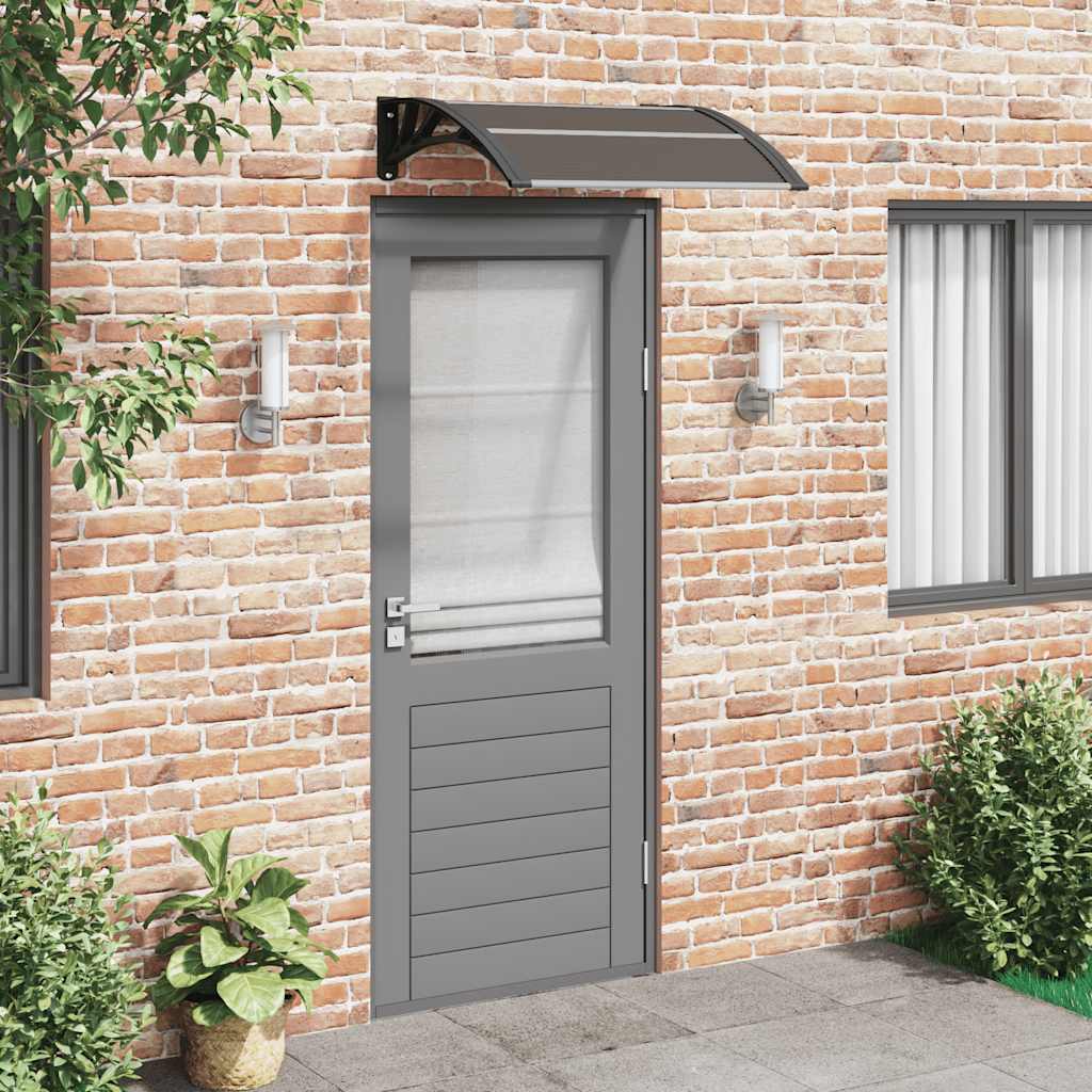 Vidaxl deurluifel zwart 80x75 cm polycarbonaat