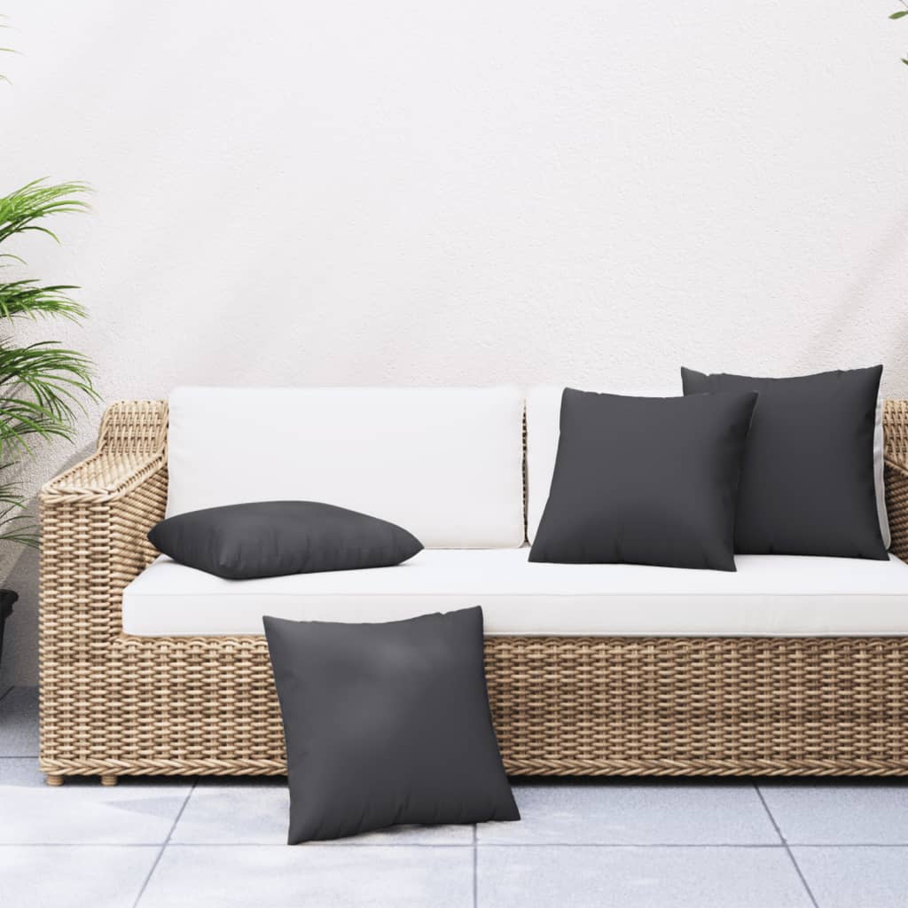 Vidaxl bankkussens 4 st 60x60 cm stof zwart