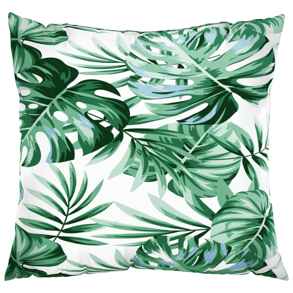 Vidaxl bankkussens 4 st bladpatroon 60x60 cm stof