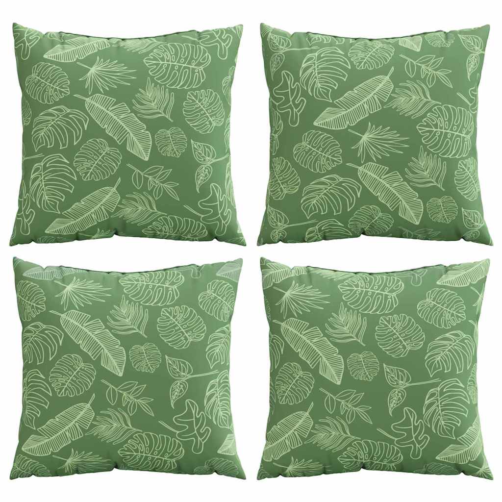 Vidaxl spreidkussens blad 4 pcs bladpatroon 60 x 60 cm polyester stof