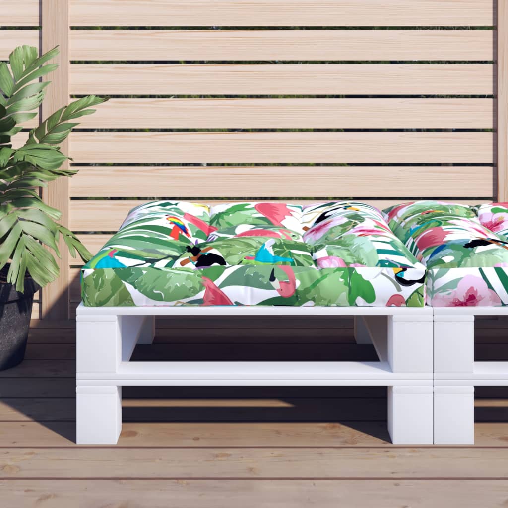 Vidaxl palletkussen 70x70x12 cm stof meerkleurig