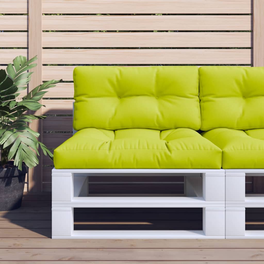 Vidaxl palletkussen 80x40x12 cm stof heldergroen