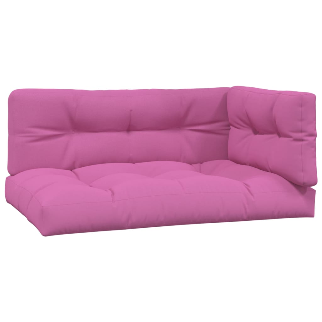 VidaXL Palletkussens 3 st stof roze
