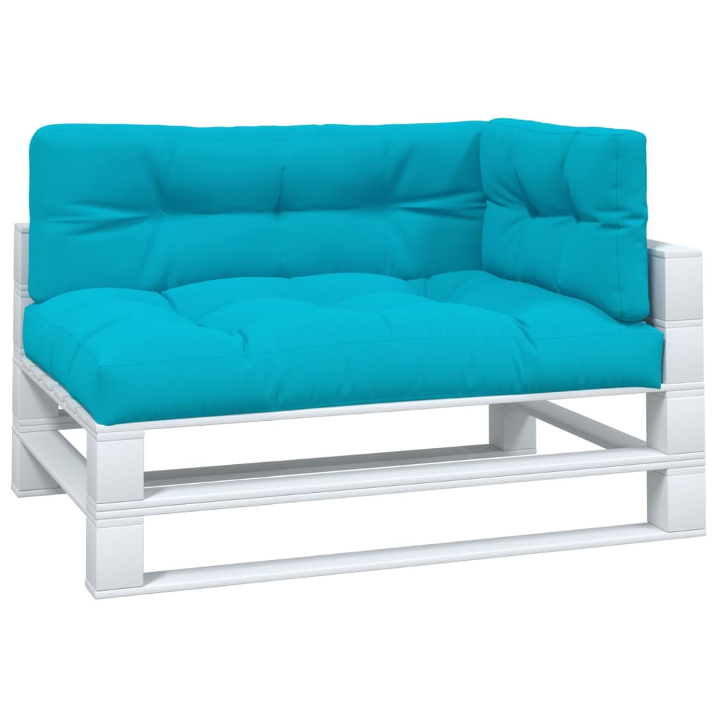 VidaXL Palletkussens 3 st stof turquoise