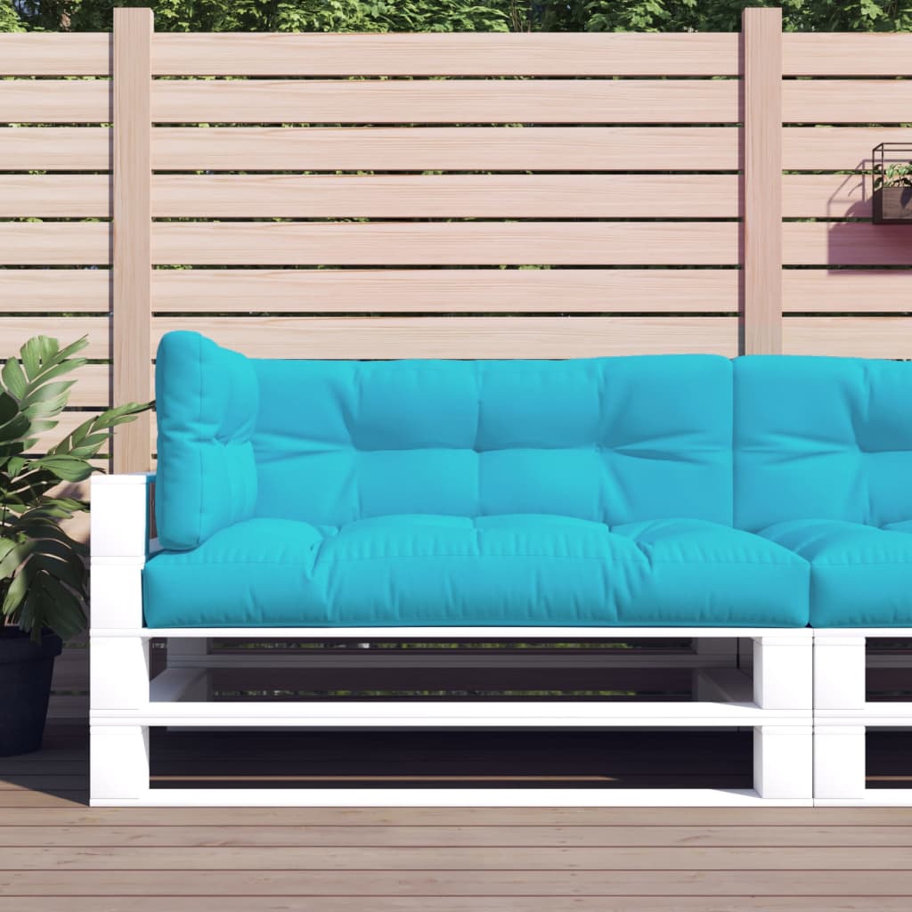 VidaXL Palletkussens 3 st stof turquoise