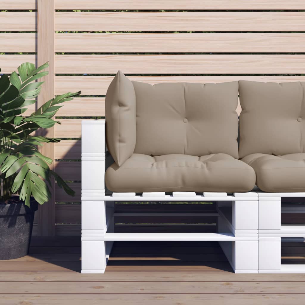 Vidaxl palletkussens 3 st stof taupe