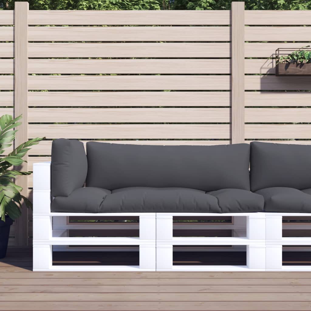 Vidaxl palletkussens 3 st stof antracietkleurig