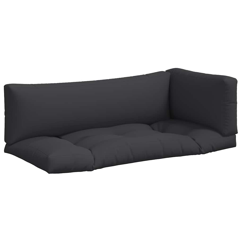 Vidaxl palletkussens 3 st stof zwart