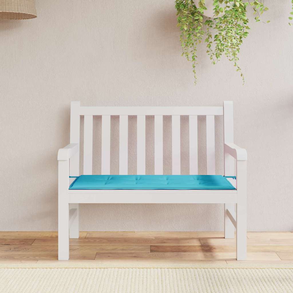 Vidaxl stoel pad effen turquoise 100 x 50 x 3 cm oxford stof