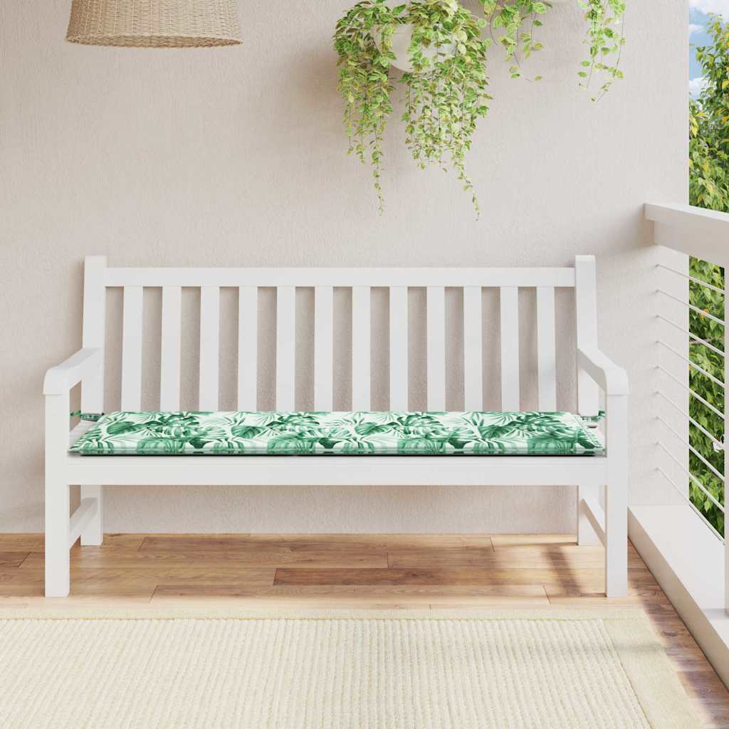 Vidaxl bankkussen blad bladpatroon 200 x 50 x 3 cm oxford stof