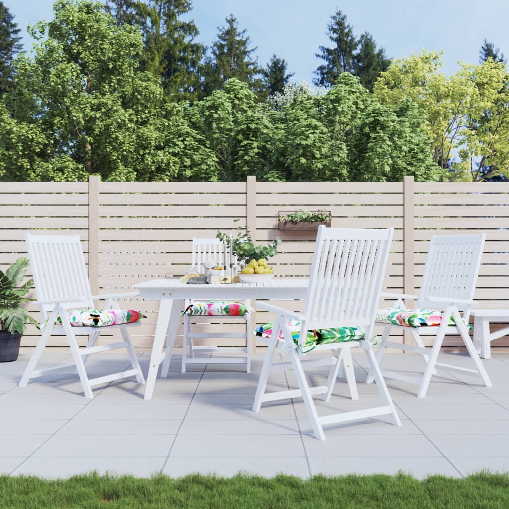 Vidaxl stoelkussens 4 st 40x40x7 cm stof meerkleurig