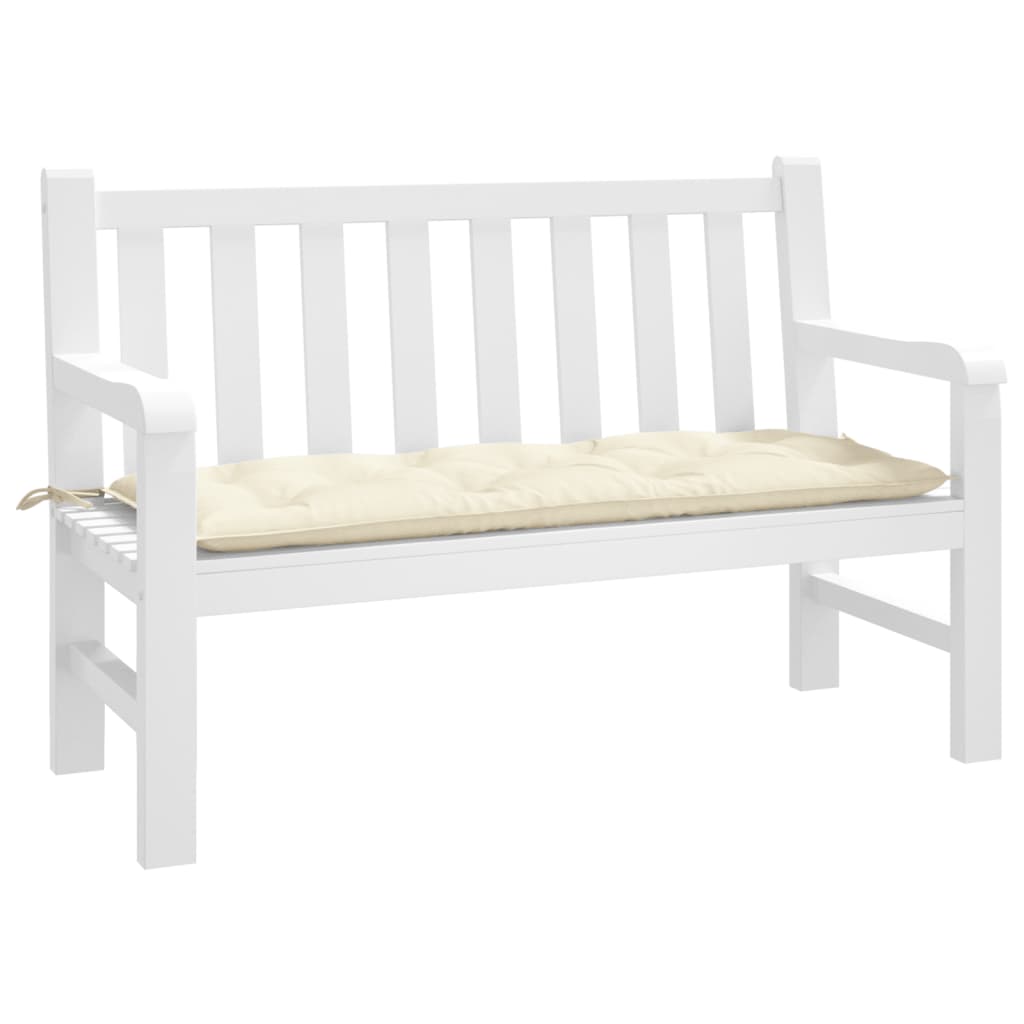 Vidaxl tuinbankkussen 120x50x7 cm oxford stof crèmekleurig