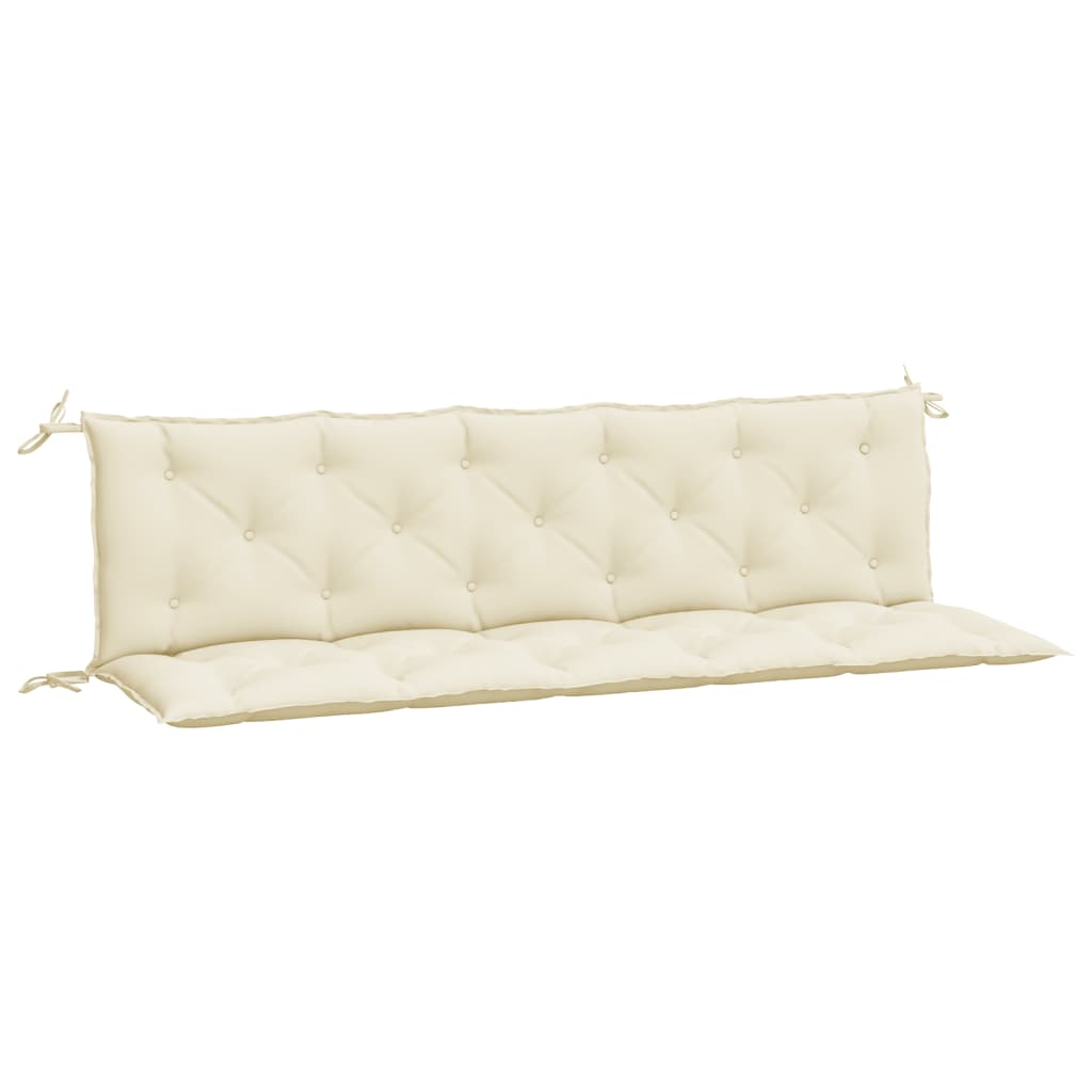 Vidaxl tuinbankkussens 2 st 180x50x7 cm oxford stof crèmewit