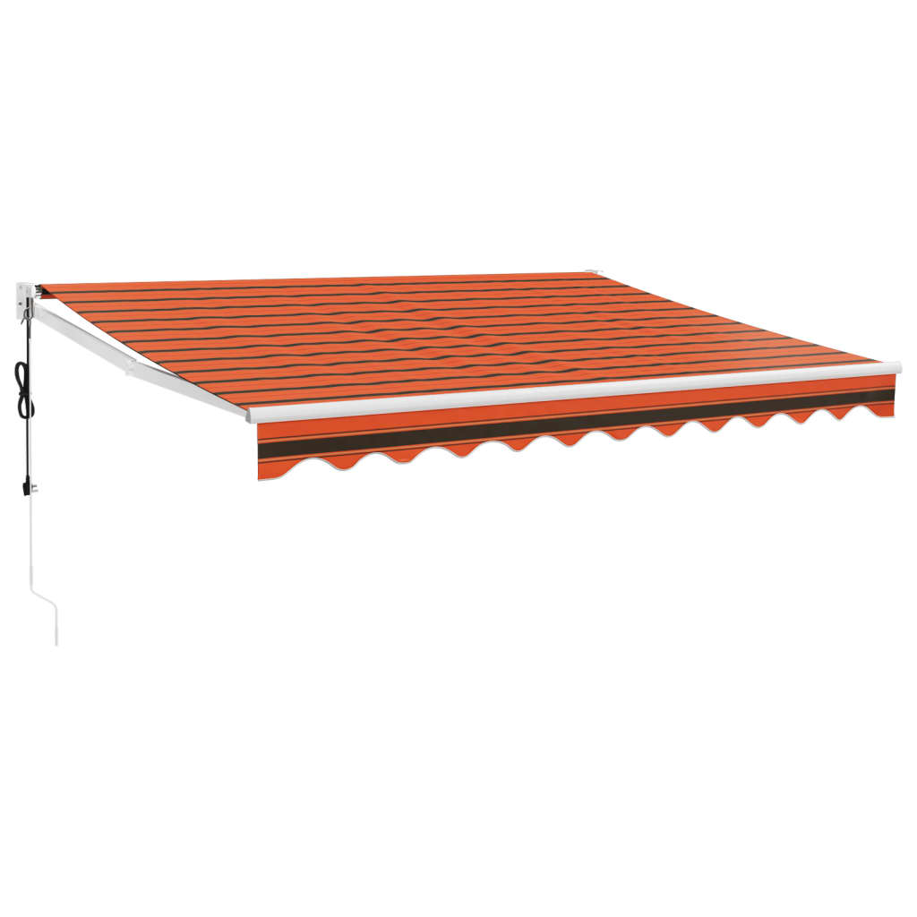 Vidaxl luifel automatisch uitschuifbaar 3,5x2,5 m oranje en bruin