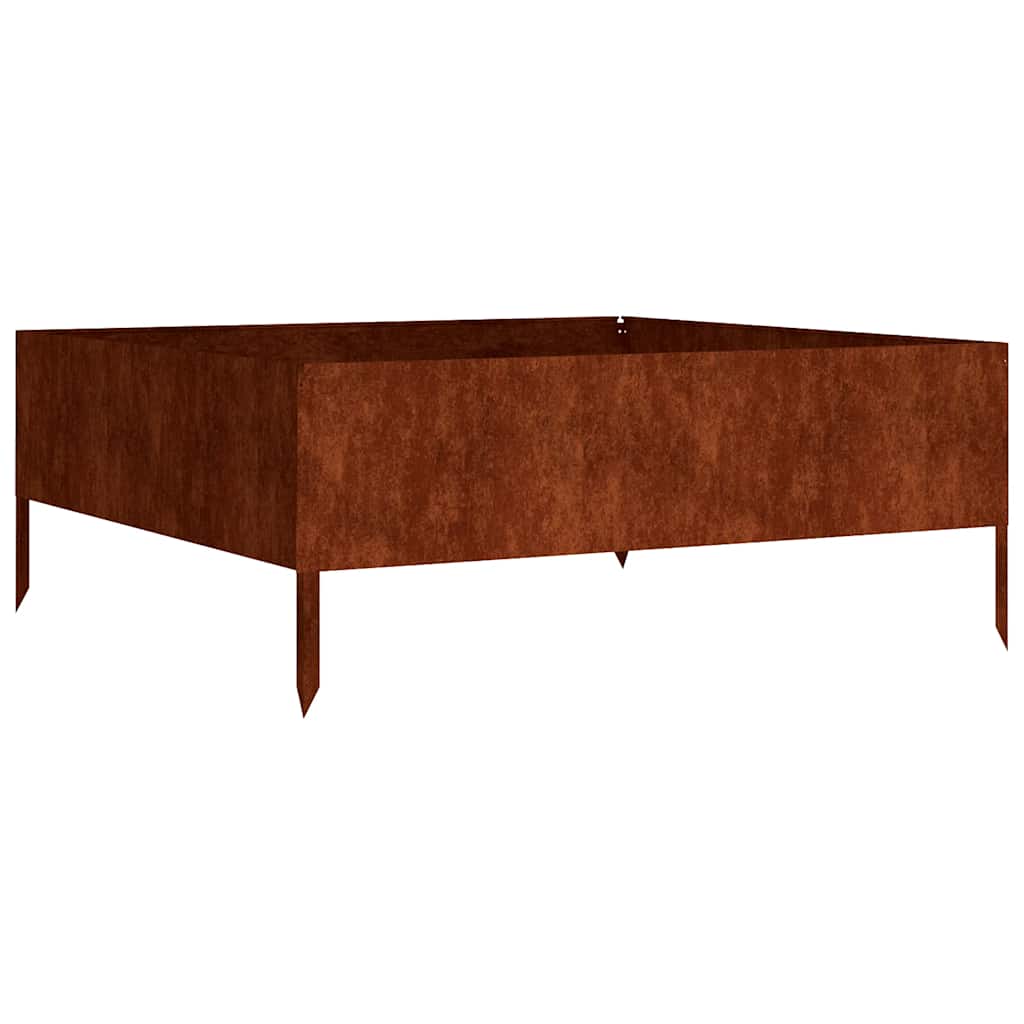 Vidaxl plantenbak verhoogd 100x100x41 cm cortenstaal