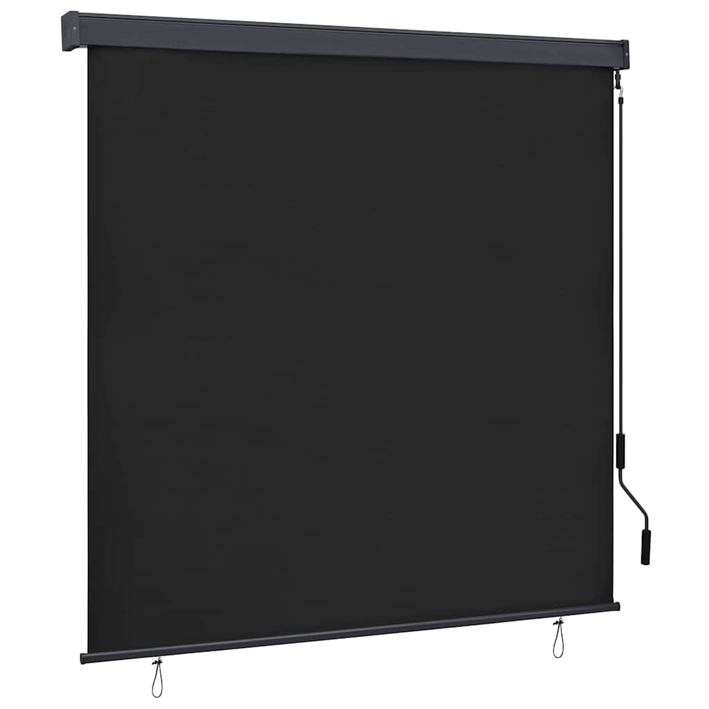 Vidaxl rolgordijn gestreept antraciet 180 x 250 cm stof en aluminium