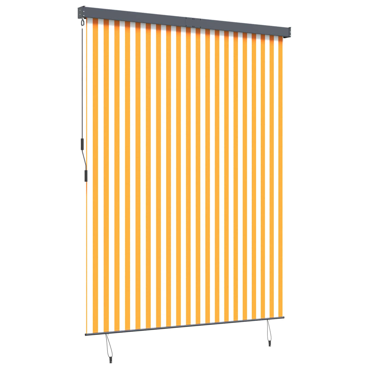 Vidaxl rolgordijn wit en oranje 200 x 250 cm stof en aluminium