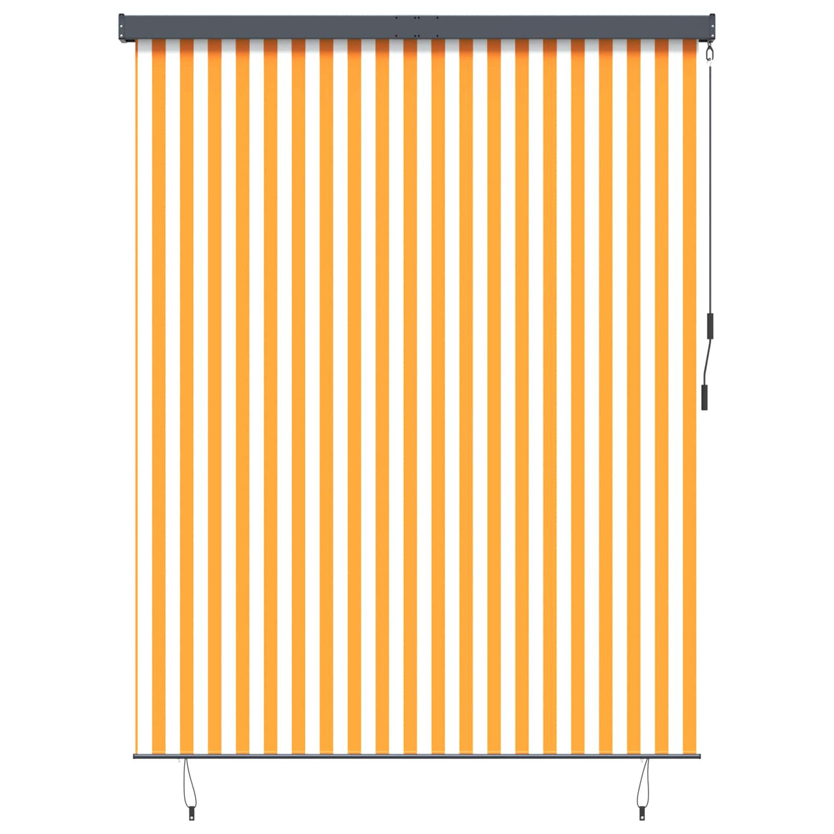 Vidaxl rolgordijn wit en oranje 200 x 250 cm stof en aluminium