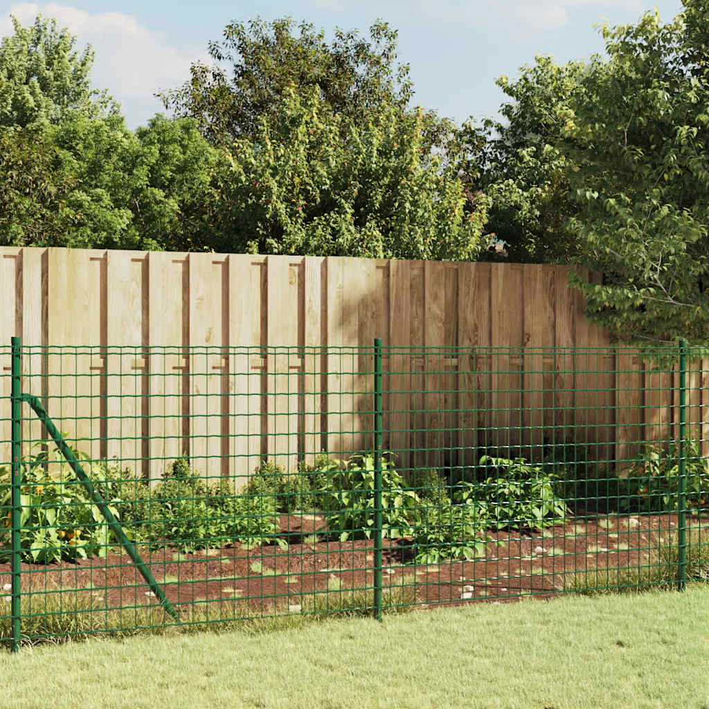 Vidaxl draadgaashek met flens 0,8x10 m groen