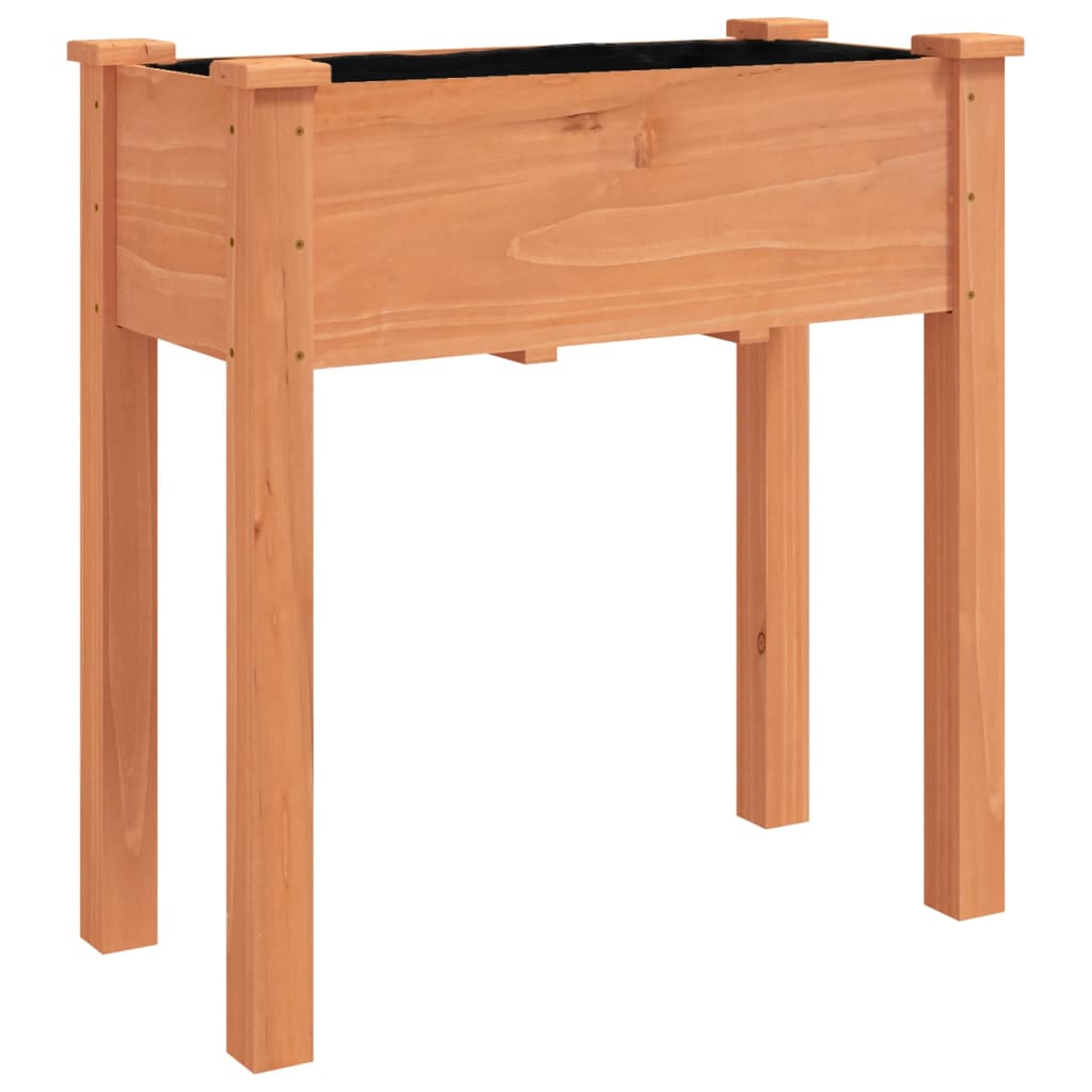 Vidaxl plantenbak op wieltjes 71x37x80 cm massief vurenhout