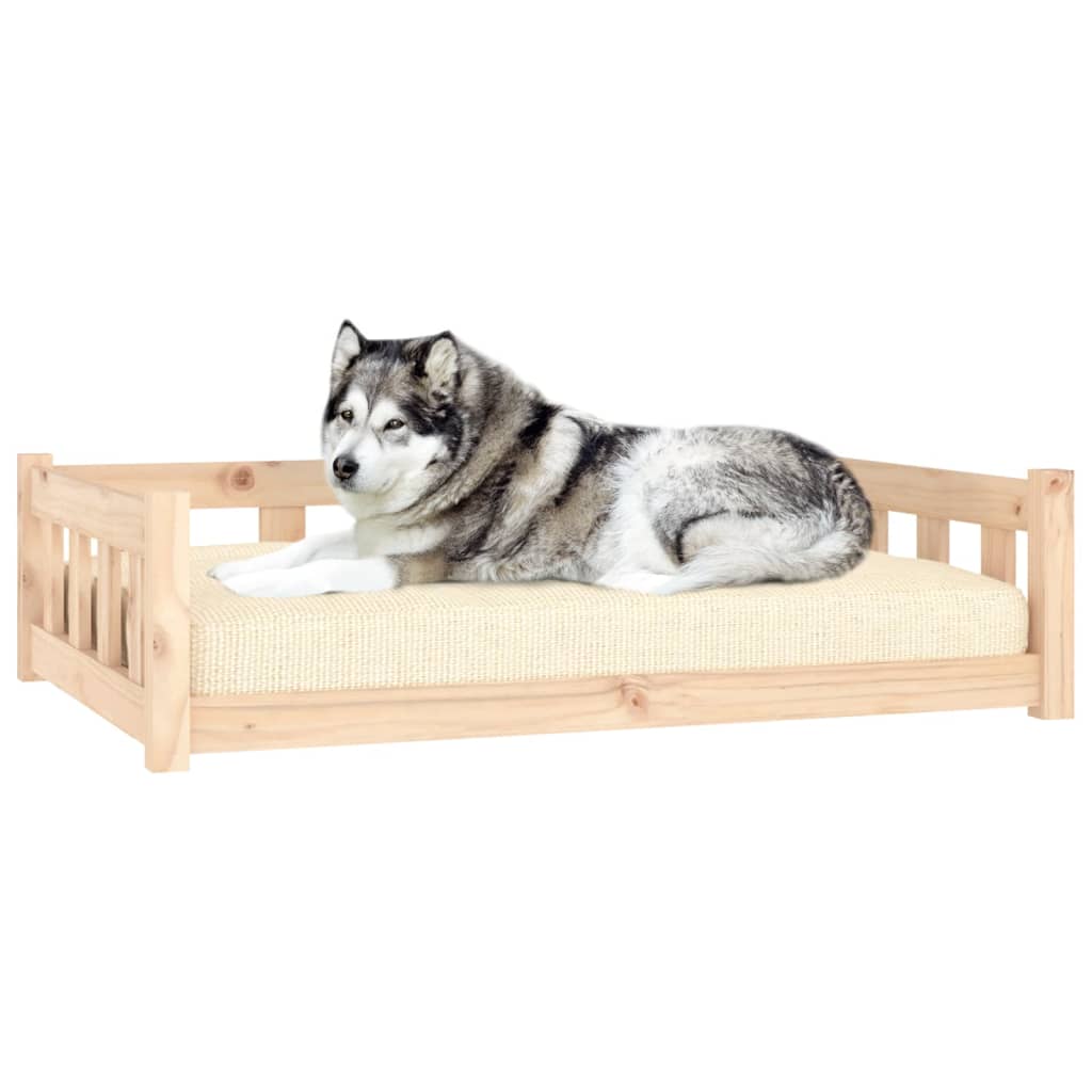 Vidaxl hondenbed 105,5x75,5x28 cm massief grenenhout