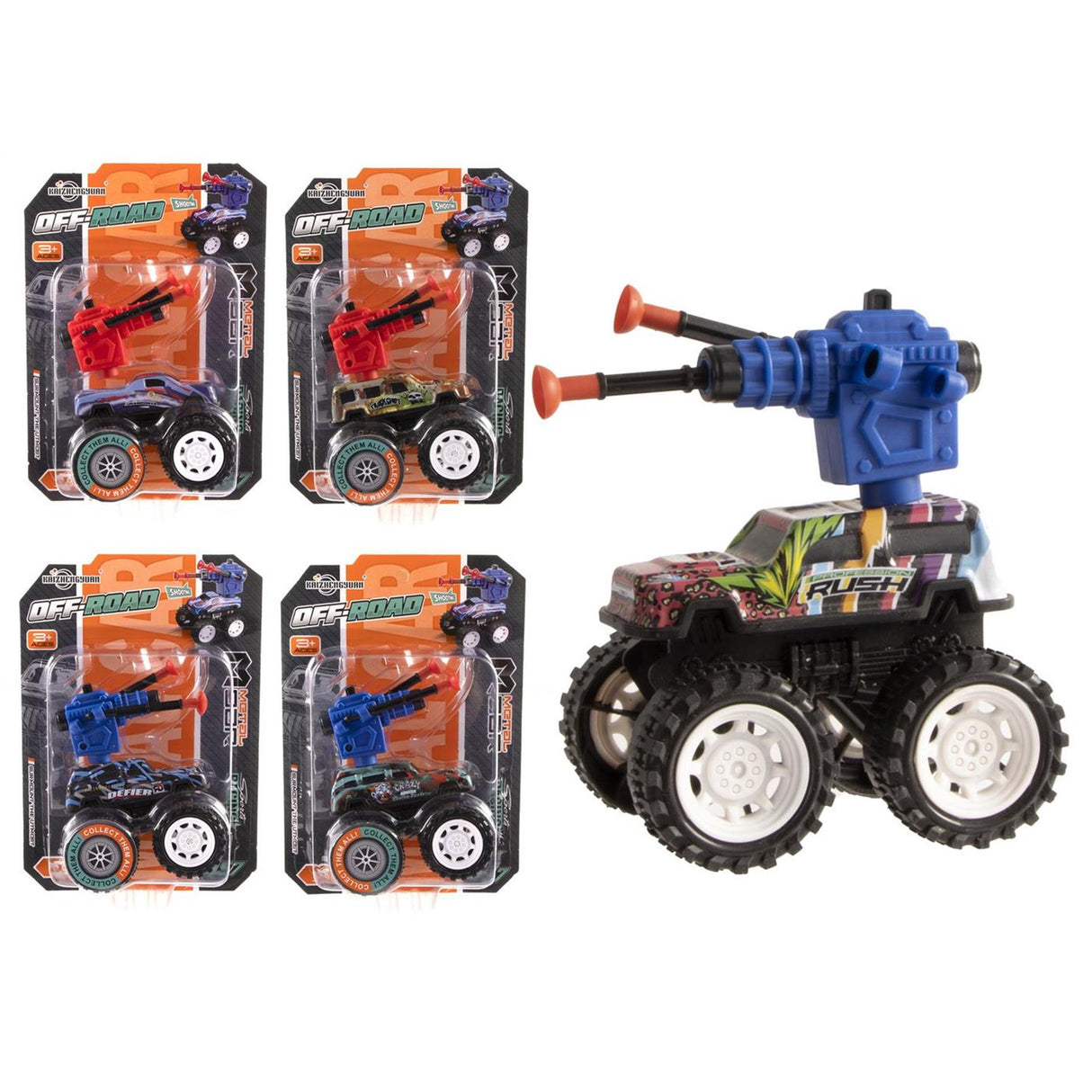Afschiet auto off road 10cm assorti