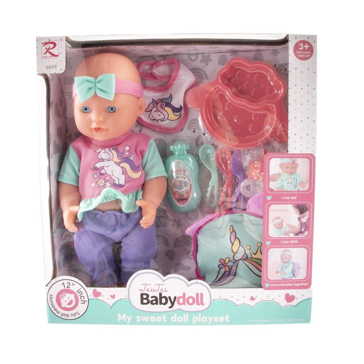 Pop baby met accessoires 26cm