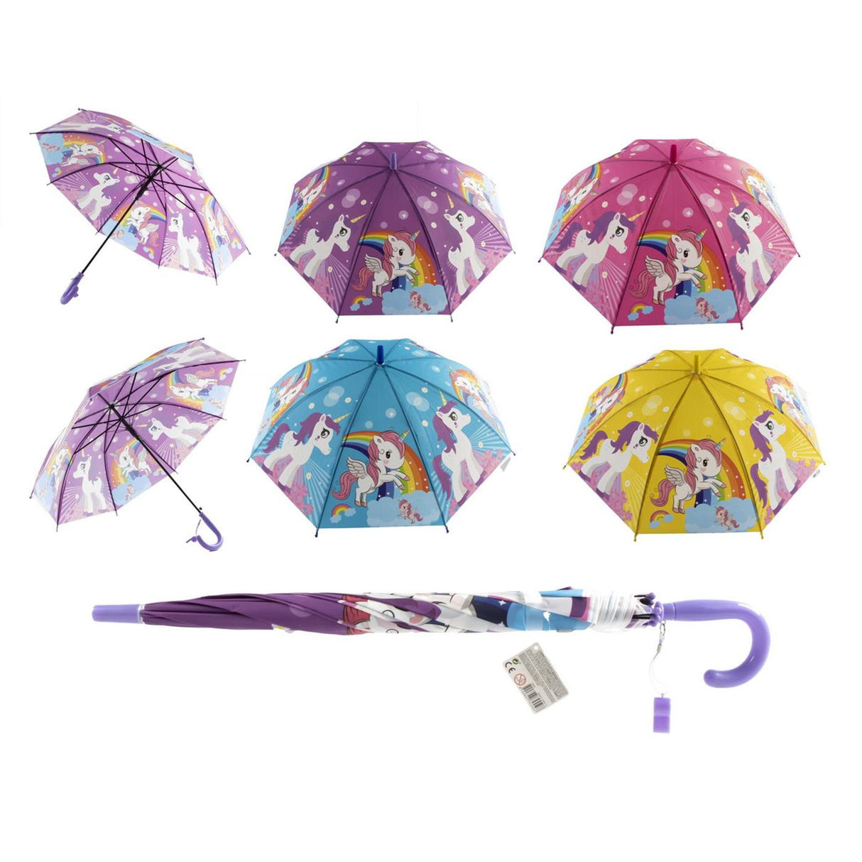 Paraplu unicorn 65cm 4 assorti