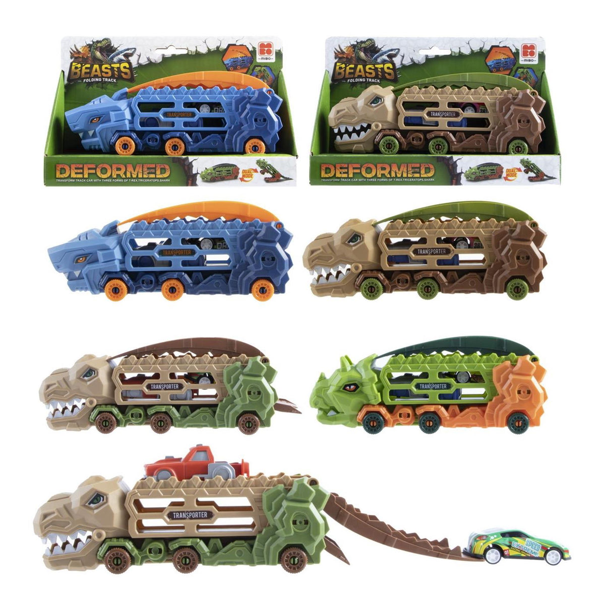 Dino transporter transformeerbaar 19cm