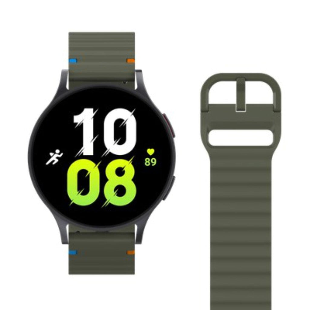 Justincase activeflex strap voor samsung galaxy watch 20mm khaki