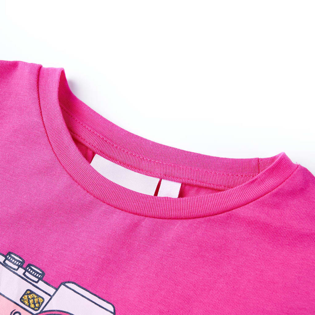 VidaXL Kindershirt 140 donkerroze