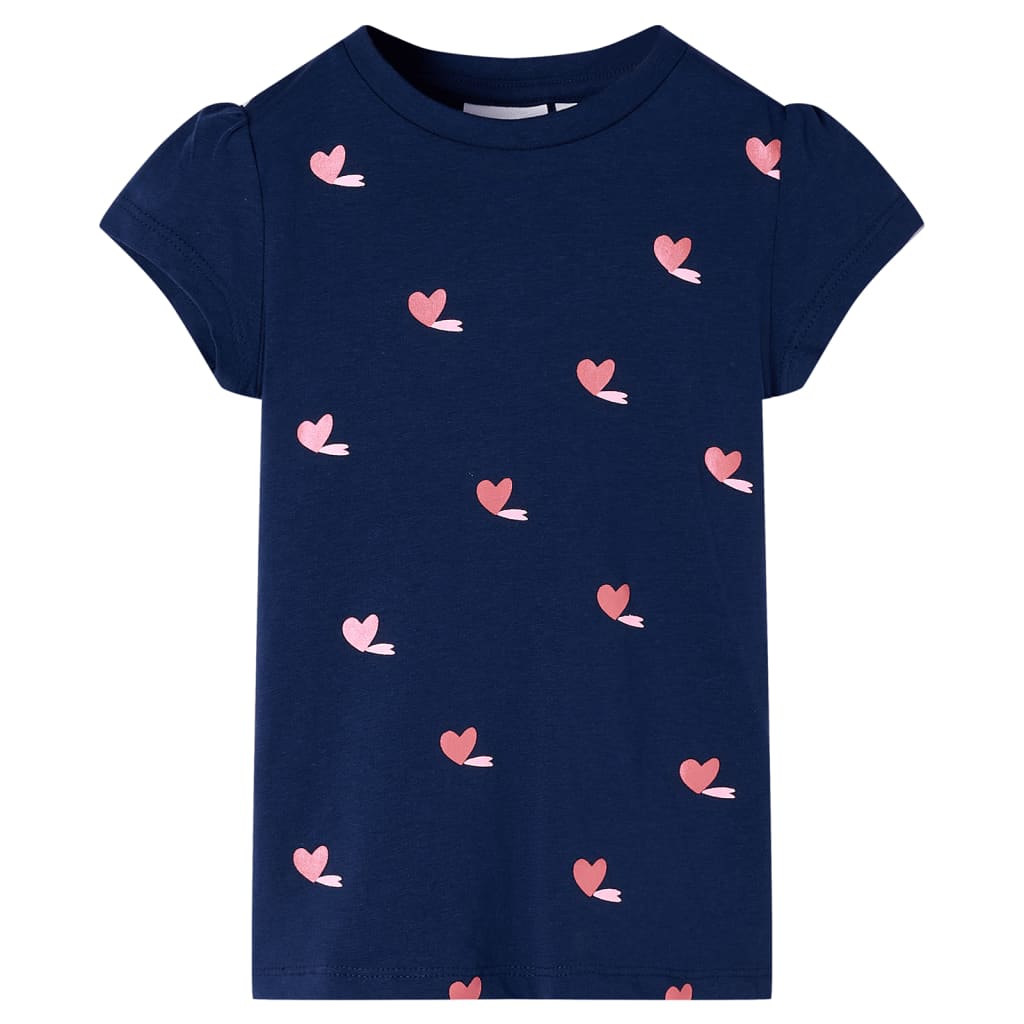 Vidaxl kindershirt 128 marineblauw