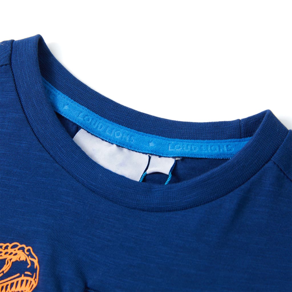 Vidaxl kindershirt met korte mouwen 140 donkerblauw