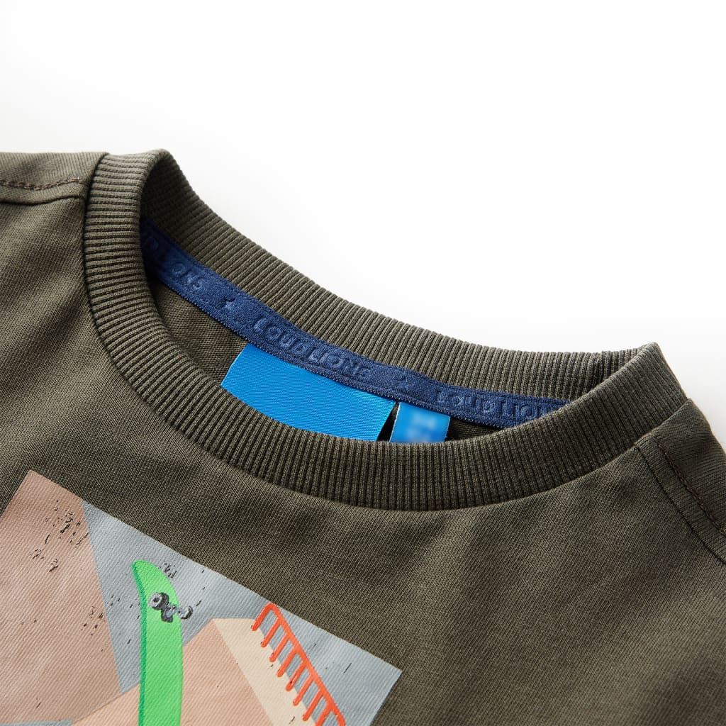 Vidaxl kindershirt met lange mouwen 104 kakikleurig
