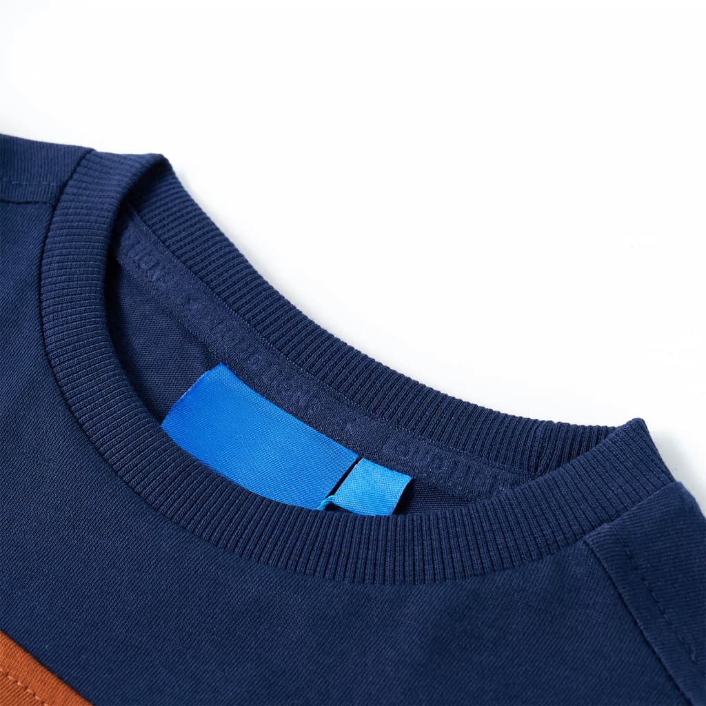 VidaXL Kindershirt met lange mouwen 140 marineblauw