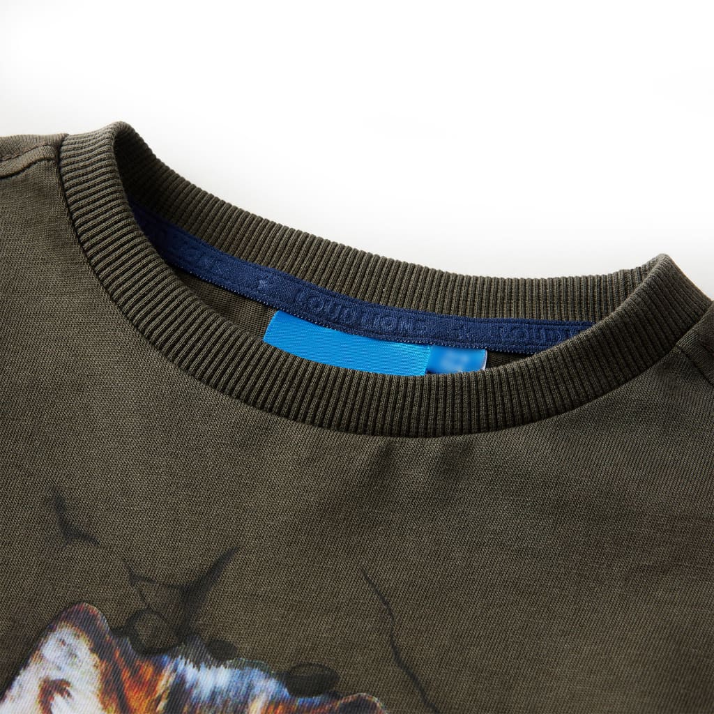 VidaXL Kindershirt met lange mouwen 128 kakikleurig